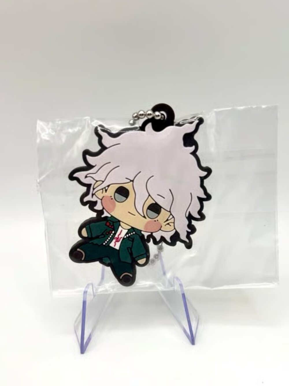 Nagito Komaeda Danganronpa 2 DR2 Sitting Rubber Capsule Keychain Official